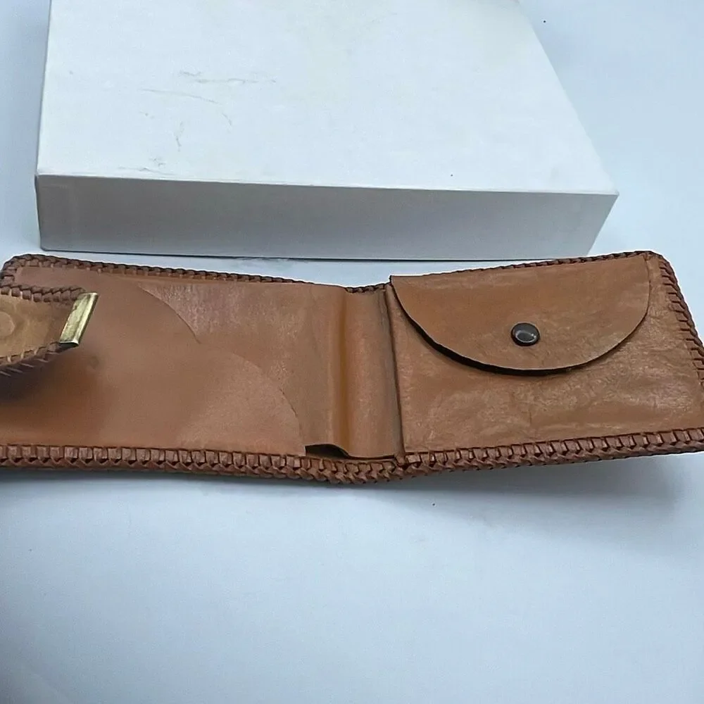 Vintage Handtooled leather Men’s wallet .